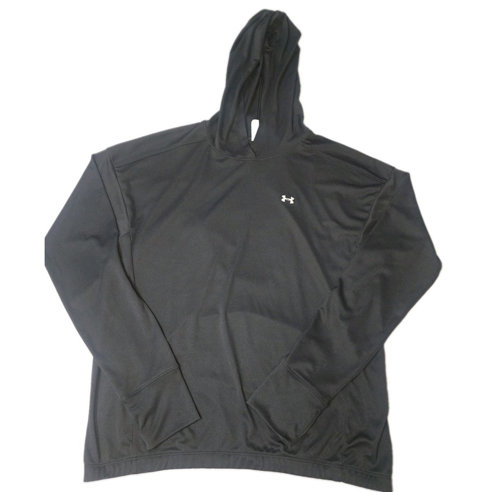 Under Armour HeatGear Hoodie Womens Medium Black Lightweight Long Sleeve Top